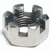 Hex Slotted Nut, Zinc Cr+3